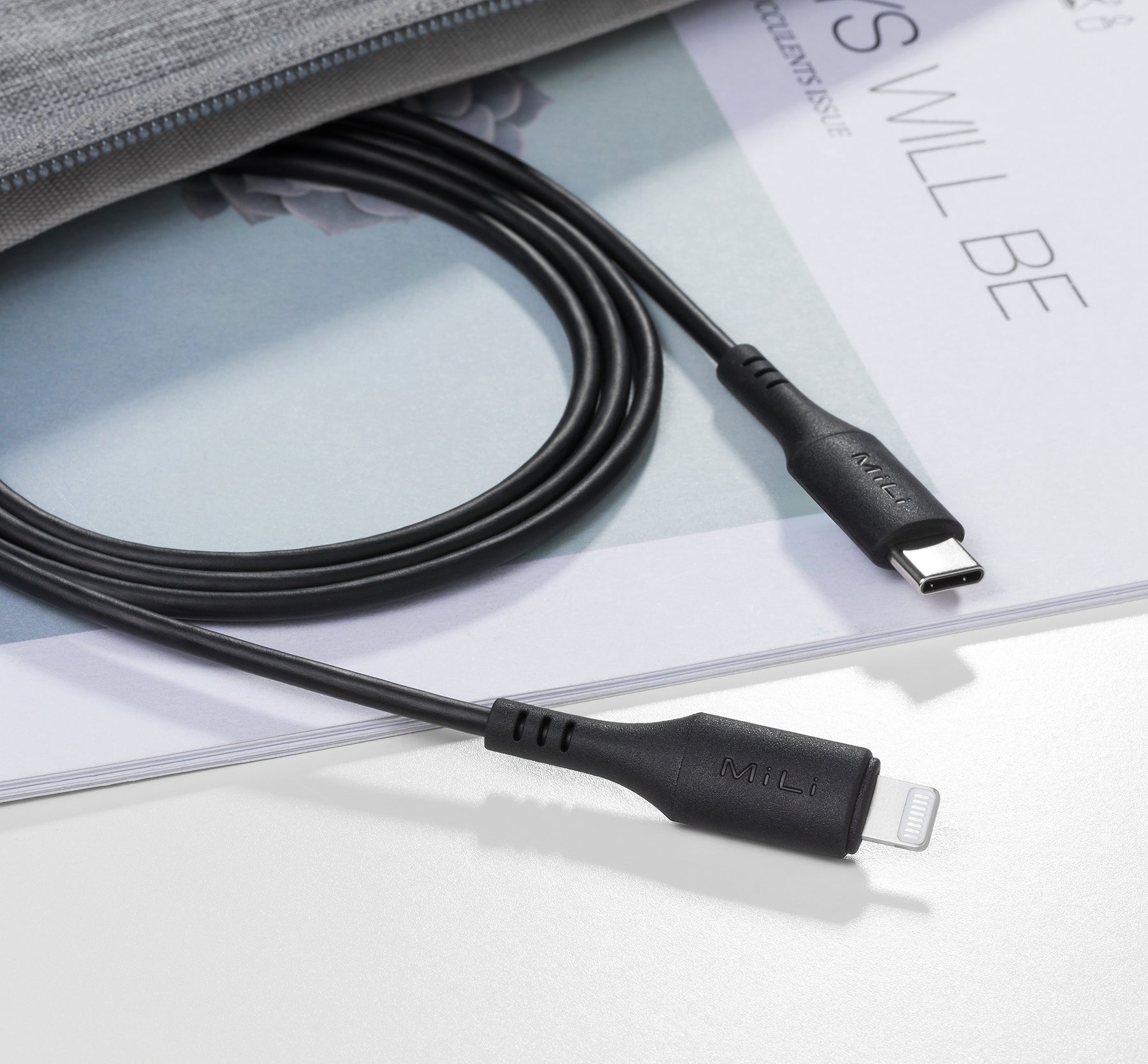 Mili Type-C to Lightning Cable Black